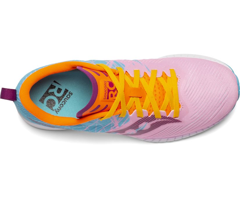 Saucony Fastwitch 9 Women's Running Shoes Pink / Blue / Orange | Canada 127VRWD